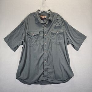 Duluth Shirt Men's XXL Ripstop Button Short Sleeve Work Shirt